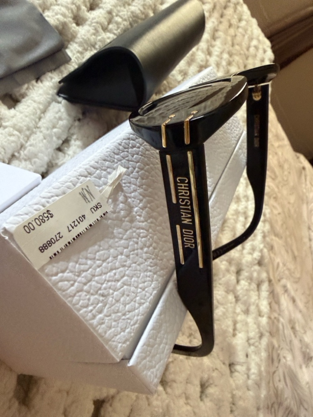 Dior Black Round women’s Sunglasses with Dior Case - Picture 7 of 10